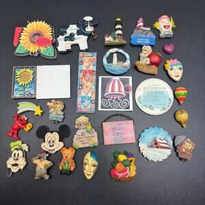 Lot of 28 Vintage Refrigerator Magnets 70s 80s 90s 00s